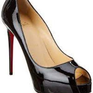 christian louboutin new very prive 120 patent Leather